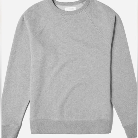 EVERLANE French terry crewneck long sleeve gray sweatshirt 100% cotton EUC XS - Picture 12 of 16